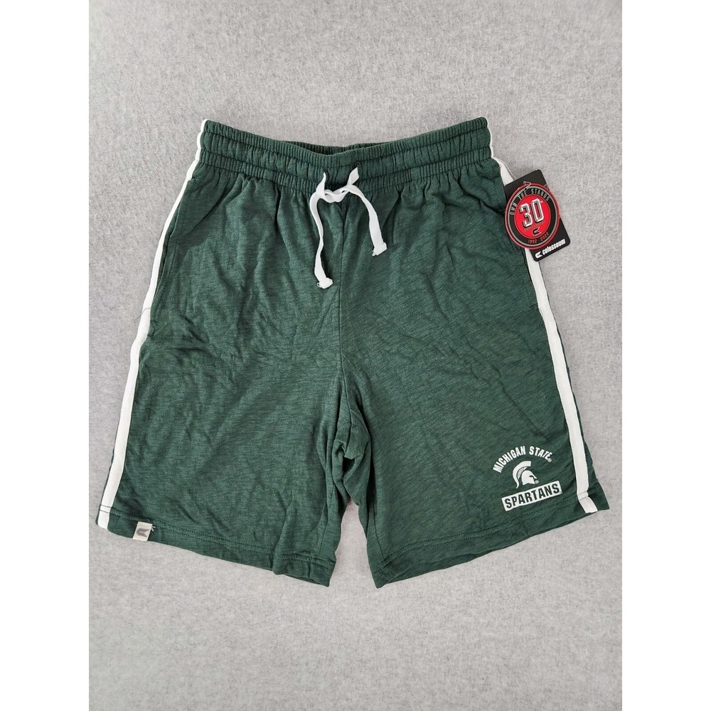 Mens Colosseum‎ Green Michigan State Spartans Thunder Athletic Gym Shorts SMALL